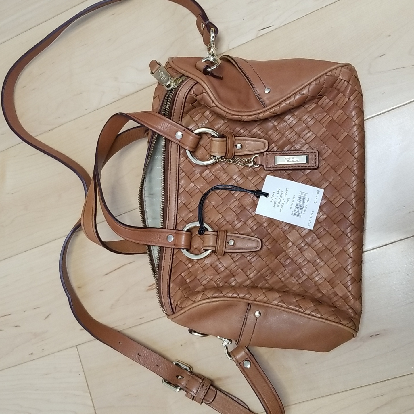 Cole Haan Basket Weave Leather Purse